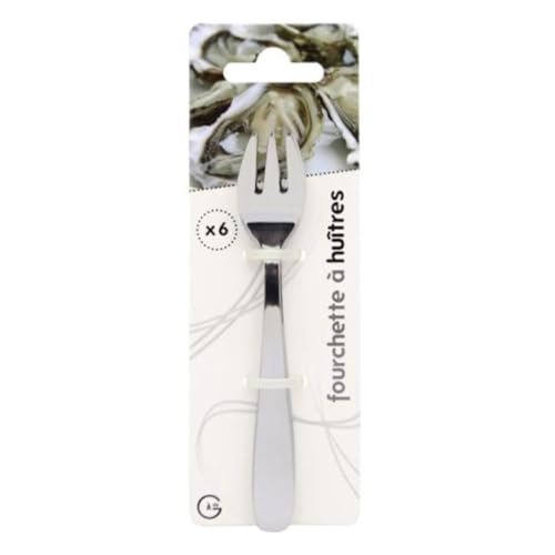 Set di 6 forchette per ostriche in acciaio inox