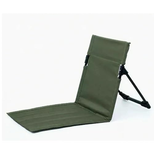 SHUOHONG Esterilla Playa con Respaldo Plegable Silla Playa Bolsa Almacenamiento Sillas Plegables Resistente Silla Tumbona Plegable para Relajarse Jardín Balcón, Pescar Hacer Senderismo(Verde Militar)