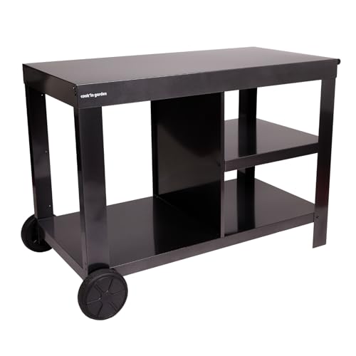 Cook'in garden - Desserte Nova 110, Grand Chariot de Jardin avec Plan de Travail, Meuble sur roulettes Facile à Déplacer, Support Idéal pour Plancha ou...