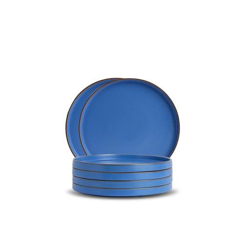 Image of Shay Modern Japandi Blue Ceramic Dinner Set, 12 Pcs, | Crockery Set for Gifting & Dining| Ceramic Dinner Set | Matte Finish (Japandi Dinner Set - Blue, 12 Piece)