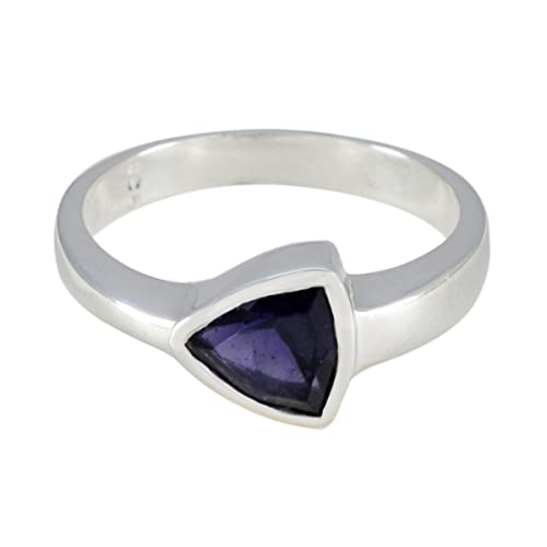 Bague en argent sterling 925 ajustable triangle pour doigts sensibles