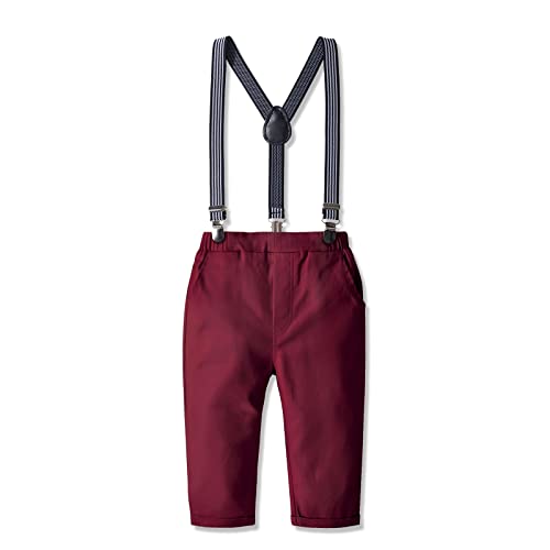 Ensemble petit garçon bretelles jeans chic pour mariages et fêtes