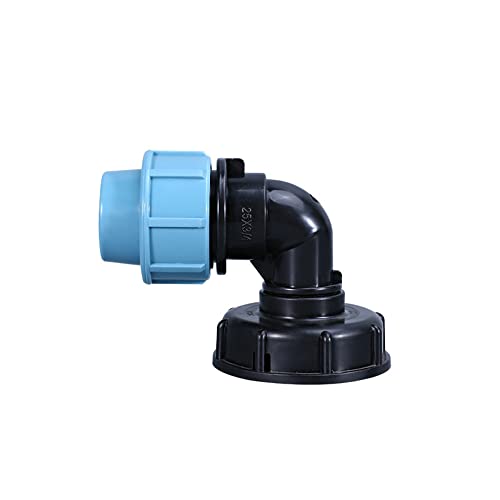 IBC Tank Thread Connector s60x6 Adapter To Mdpe Water Pipe Fittings Elbow Outlet 32mm