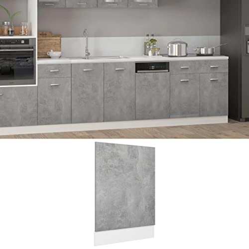 Vetnasa Panel para lavavajillas contrachapada Gris hormigón 45x3x67 cm Mobiliario, Armarios y Almacenamiento, Armarios de Cocina Gris 5,78 KG