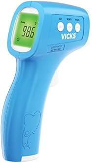 Vicks Non-Contact Infrared Thermometer for Forehead, Food and Bath – Touchless Thermometer for Adults, Babies, Toddlers and Kids – Fast, Reliable, and Clinically Proven Accuracy