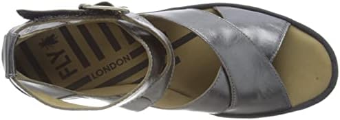 Fly London Women's Ankle-Strap Sandal, Graphite, 9.5 | Image 2