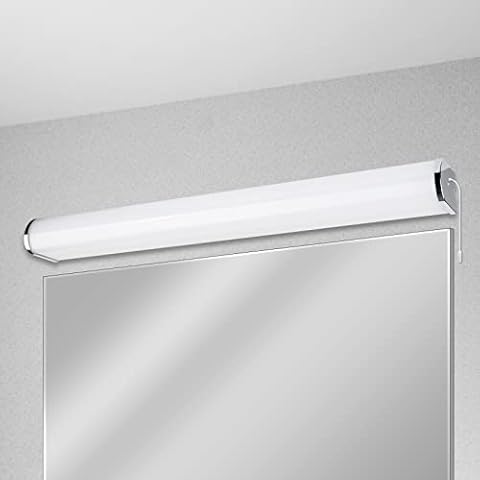 M EGA MEGACUBE 15W LED Bathroom Wall Light Above Mirror, Vanity Cabinet Wall Lamp with Pull Cord Switch, Waterproof IP44 Length 60CM Lighting Range 1300LM Warm White 3000K Cover