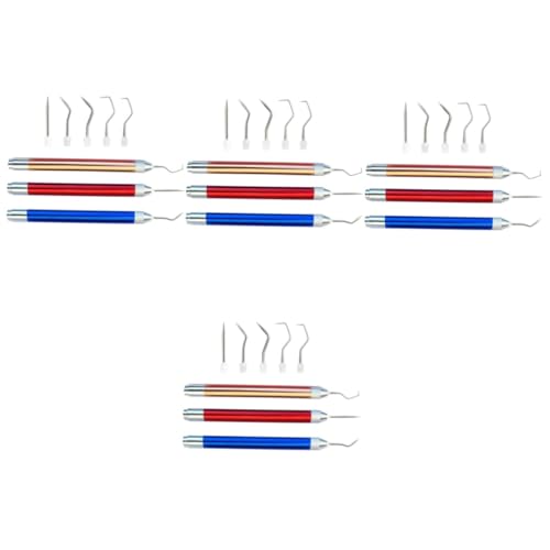 SHINEOFI 4 Set strumenti per scrivere album adesivo catarifrangente brunitore sarchiatrice attrezzo utensili kit per diserbo in vinile kit per diserbo di precisione Acciaio inossidabile