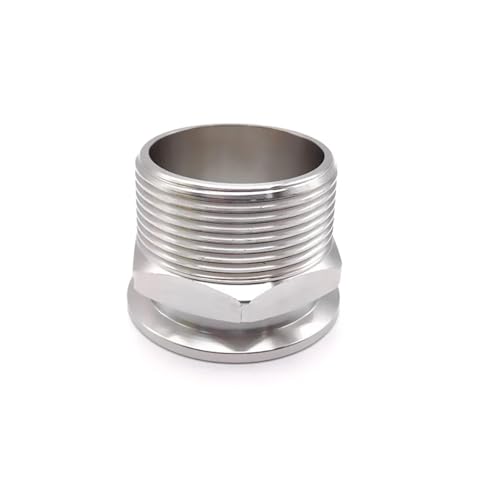 Adaptador de junta hexagonal KF25 de acero inoxidable 304 con rosca externa de 1/2 BSPT 6
