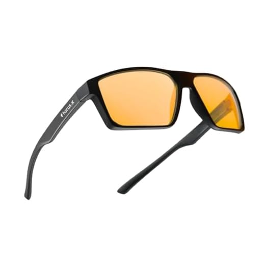 Horus X ® • Gaming Brille • Blaulichtfilter Computerbildschirm-Brille | Gegen Ermüdung & Augenbelastung | One Amber