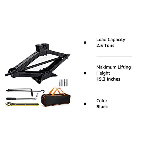 Cfyuseu Scissor Lift Jack Max 2.5 Ton Capacity, Lifting Jack Car Kit With Hand Crank/Wrench/Lug Wrench For Car Truck Sedan Qjd-2.5 #TOP7