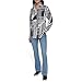 Karl Lagerfeld Paris Women's Oversized Printed Blouse, Black/Soft White Combo
