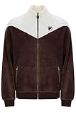 Fila Trainingsjacke Gus Chevron Velour Gold Track Top in Braun Stone / Egret Large, braun, L