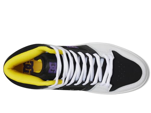 DC Shoes DC Men's Manteca 4 Hi-Top Skate Shoe Black/White/Purple 3.5