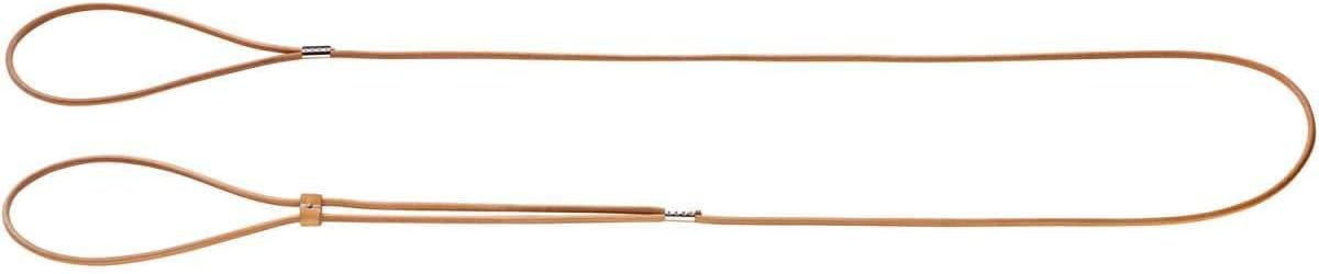 HUNTER Round Genuine Cow Leather Show Lead Rope, 4 mm, Medium, Tan Brown