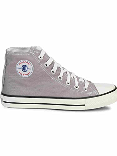 Image of MOZAFIA Men's High-Top Canvas Sneakers - Stylish, Comfortable Lace-Up Casual Shoes, Durable Fashion Streetwear Kicks.