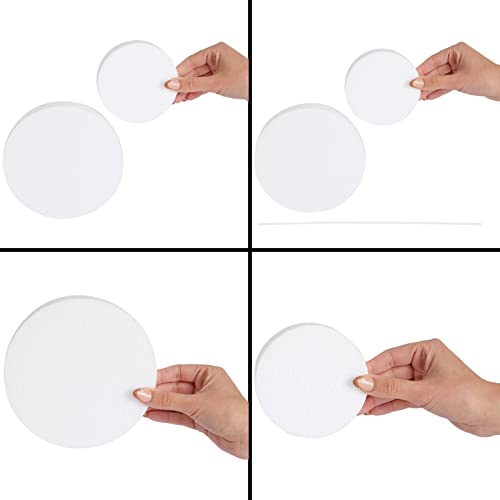 30 Craft Foam Circles With 30 Plastic Dowels (2 Sizes, 60 Pieces) #TOP3