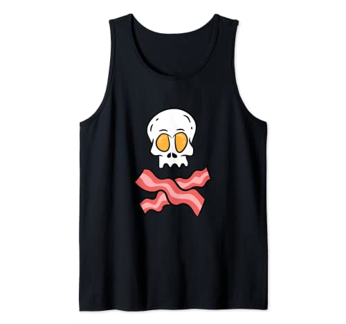 Huevo y tocino Cráneo de desayuno Huevo y tocino. Camiseta sin Mangas