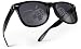 Produktbild Miobo Hochwertige UV400 CAT 3 CE Nerd Sonnenbrille Retro Vintage, Brille für Damen Herren und Kinder (Damen und Herren, Schwarz Schwarz)