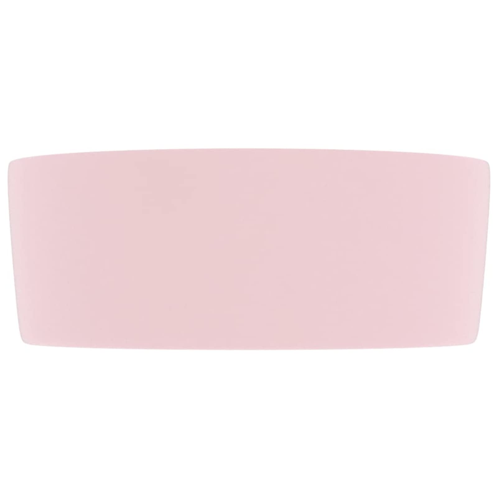 Homgoday Lavabo de lujo redondo rosa mate de 40 x 15 cm, de cerámica, lavabo de encimera para lavabo, mueble de tocador, lavabo de baño para guardarropa pequeño, accesorios de baño