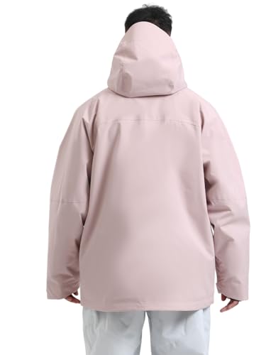 Image of GSOU SNOW Snowboard Jacket Mens Womens Ski Jacket Baggy Snow Hoodie Coat | 15K Waterproof,10K Breathable,Insulated Windproof,7 Pocket,Underarm Vents,Drawcord Hem,Snowboarding Skiing Snowsports