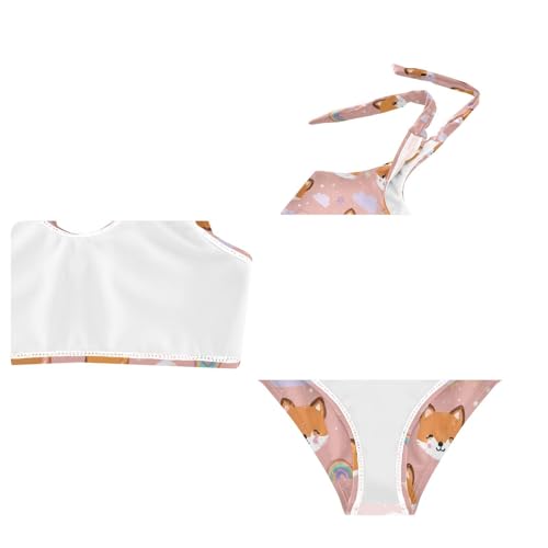 Image of Boccsty Cute Crab Red Blue Girls Swimsuits Kids Bikini Sets 2 Pcs Bathing Suit for 3T