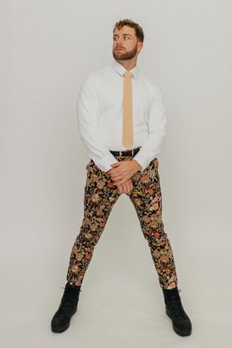 Image of DAZI Men's Skinny Tie, Cotton Wool Linen Necktie, Great for Weddings, Groom, Groomsmen, Missions, Dances, Gifts.