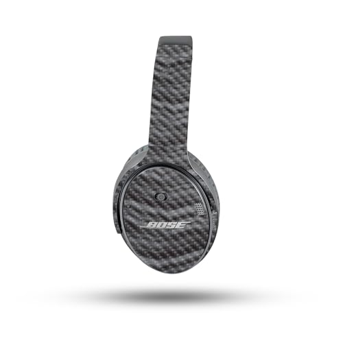 Image of MightySkins Carbon Fiber Skin Compatible with Bose QuietComfort 35 II Headphones - Smoky Quartz | Protective, Durable Textured Carbon Fiber Finish | Easy to Apply