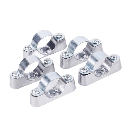 MEXEWORD 10 Piezas de 16/20/25/32/40/50 mm de aleación de Aluminio, código Fuera de Pared, Clip de sillín, Abrazadera de Tubo, Soporte de Tubo, Clip Fijo(25mm)