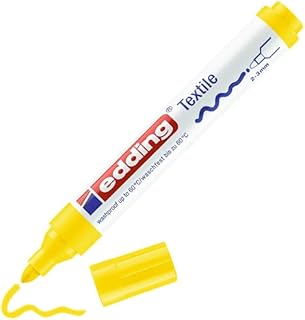 edding 4500 textile marker - brown - 1 pen - round nib 2-3 mm - permanent fabric markers for drawing on textiles, wash-resistant up to 60 °C - marker pens for fabric lettering