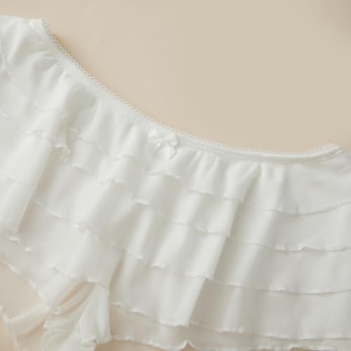 Image of Lace Ruffle Bloomers Women Lolita Mini Shorts Mesh Pumpkin Micro Boy Bottoms Ruffled Pettipants Layered Panties