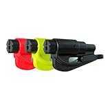 RESQME The Original Emergency Keychain Car Escape Tool, 2-in-1 Seatbelt Cutter and Window Breaker, Made in USA, Family Pack of 3 - Black, Red, Yellow -Compact Emergency Hammer