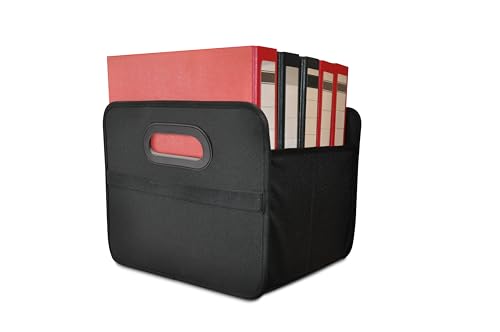 2 Stück Faltbare Kofferraumtasche schwarz hohe Tragkraft Polyester Klappbox Flexbox