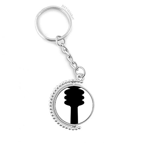 Berliner Fernsehturm porte-clés Allemagne rotatif multicolore et keyholder de 1,2 x 3,5 pouces