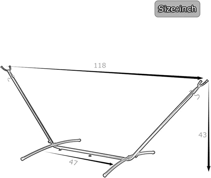 SALE!!【OUTDOOR WIND】OUTDOOR WIND 耐荷重550ポンド ダブルハンモック 調節可能なハンモックベッド 高耐久スチールスタンドとスプレッダーバー