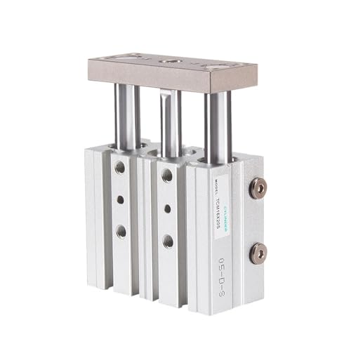 Cilindro de tres varillas TCM16 para un guiado neumático estable y compacto