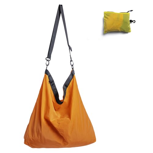 Lightweight Foldable Nylon Crossbody Bag,Stylish Compact Polyester Packable Totes