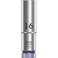 Wera 05004556001 8790 HMC Derin Lokma Anahtar 1/2 inç, Menekşe Rengi, 16,0 mm Fi