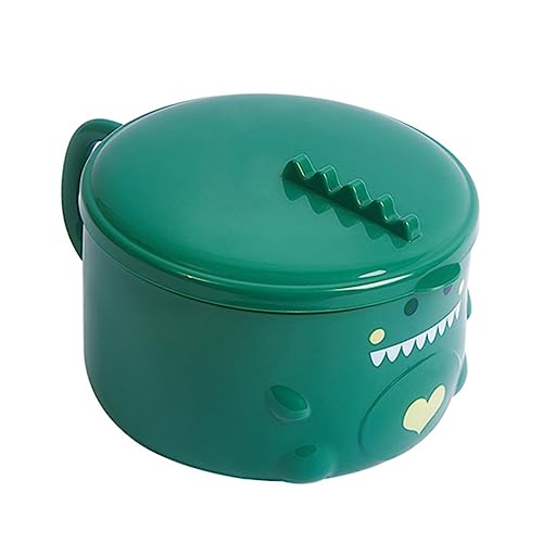 HOMOBABE 1pezzi Ciotola Noodles in Acciaio Resistente Manico e Coperchio Contenitore Per Riso e Insalate Per Uso Quotidiano