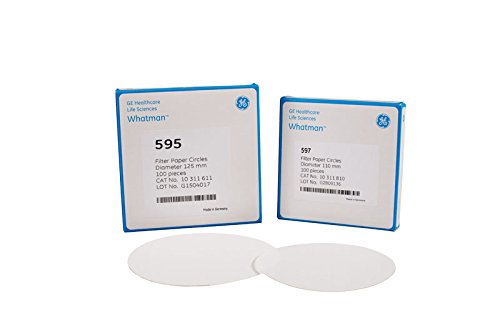 GE Bio-Sciences 10311804 Filter Paper, Grade 597, Circle, Cellulose, 45 mm Diameter (Pack of 100)