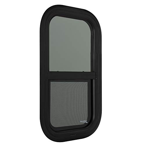 RecPro RV Window | 12"W x 22"H | Teardrop Style | Vertical Sliding | RV Window Replacement | Made in USA