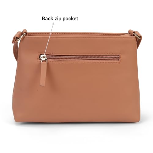 Image of Mochi Women Casual PU Soft Body Zipper closure Solid Sling Bag