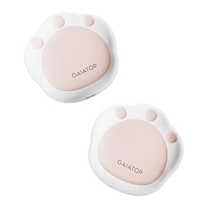 Gaiatop Hand Warmers Rechargeable, 2 Pack Cute Cat Paw Design 3 Levels Magnetic Electric Pocket Heater, Reusable Portable Hot Hands Gifts for Women Men Cat Lover