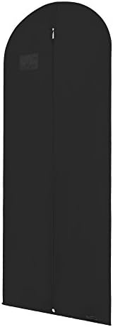 Hangerworld Z-60-BLACK-BR Black Breathable Dress Garment Clothes Cover Protector Bag - 60"