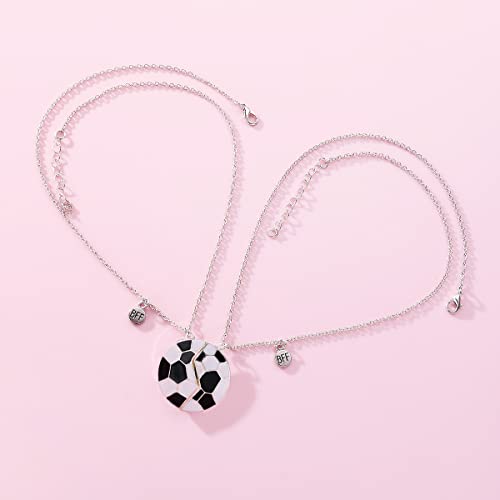 DOYYCA Best Friend Necklace Gifts Friendship Necklace Magnetic Matching Football Soccer Basketball Pendant BFF Necklace for 2 Boys Girls4