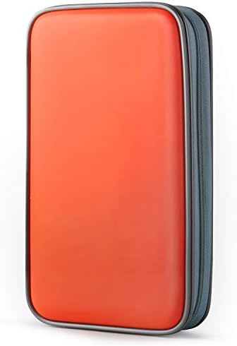 CD Case, COOFIT 80 Capacity DVD Storage DVD Case VCD Wallets Storage Organizer Flexible Plastic Protective DVD Storage Orange