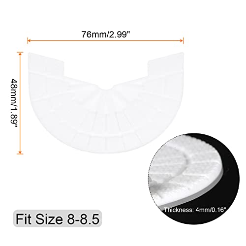 Image of HARFINGTON 1pair Shoe Sole Protector for Sneakers Size 8-8.5 Non Slip Pad Heel Plates Repair for Men and Women, White