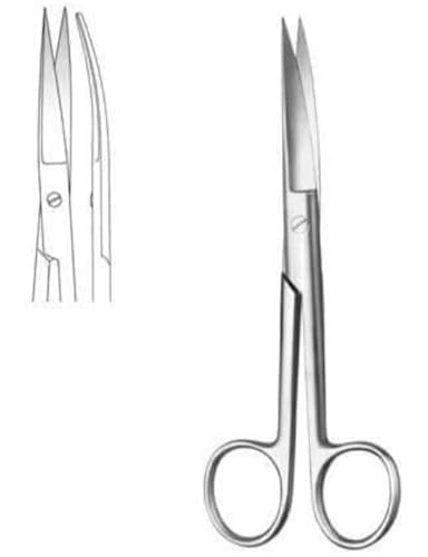 Frienfa - Surgical Scissors 5.5 inch, Made in High Quality, Non-Rust, Sterilizable, German Stainless Steel (Sharp/Sharp Curved)