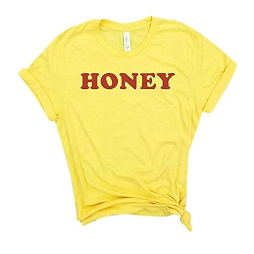 Honey Retro Red - Retro Shirt, Yellow hipster tshirt, retro, boho tshirt, 80s clothing, good vibes, honey tshirt, trendy fashion, yellow honey