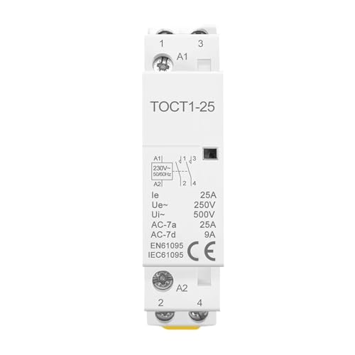 Contacteur modulaire 2P 25A 24V 2NC sur rail DIN pour gestion des circuits de chauffage